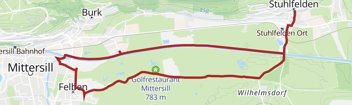 Route map: Stuhlfelden: Golfrundweg Wegnr. 10
